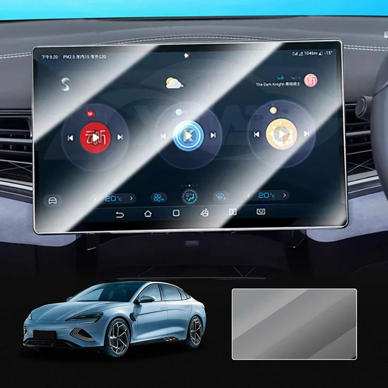 For BYD 2021-2025 15,6 tommer Navigationsskærm Film Anti Scratch HD Clear Hårdet Glas Skærmværn