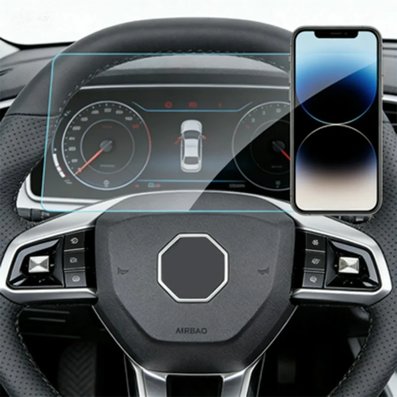 For MG ES5 2025 Dashboard Screen Protector Anti-Fingerprint HD Clear Tempered Glass Film