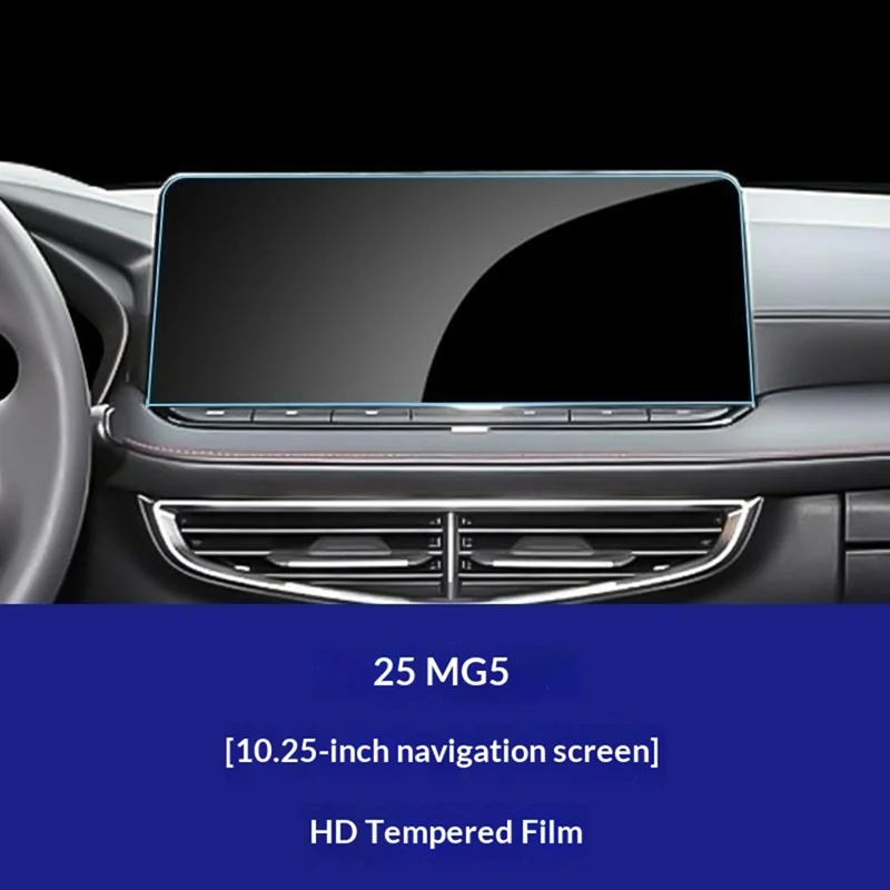 For MG ES5 2025 10.25 Inch Navigation Screen Film Anti Scratch HD Clear Tempered Glass Screen Protector