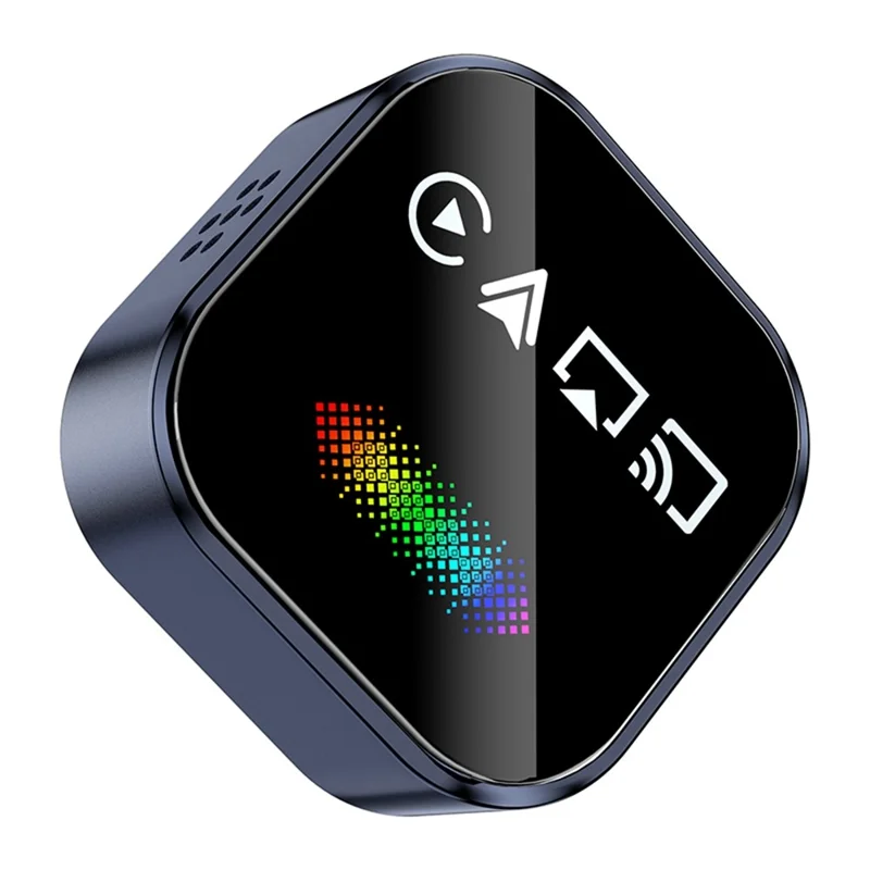 Adattatore Q1A 4 in 1 Wireless CarPlay, da Cablato a Wireless, Android Auto, Dongle USB, Supporto AirPlay e Mirror Link, con Luce Respirante - Zaffiro