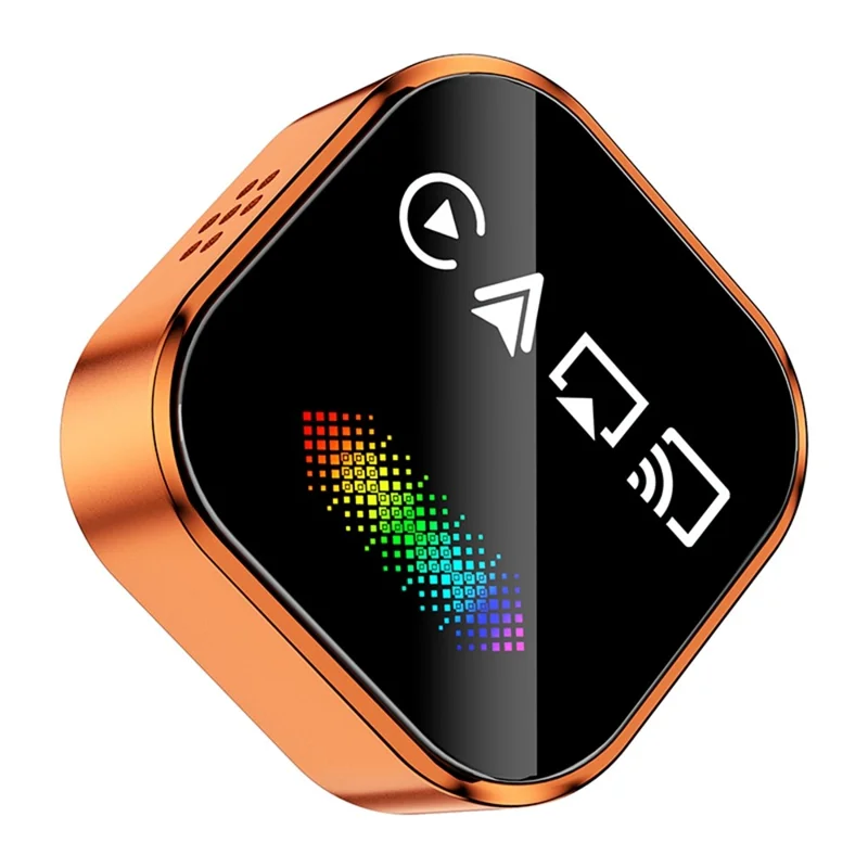 Q1A 4 in 1 Wireless CarPlay Adapter Box Android Auto AirPlay Mirror Link Wired to Wireless USB Dongle with Breathing Light - Orange