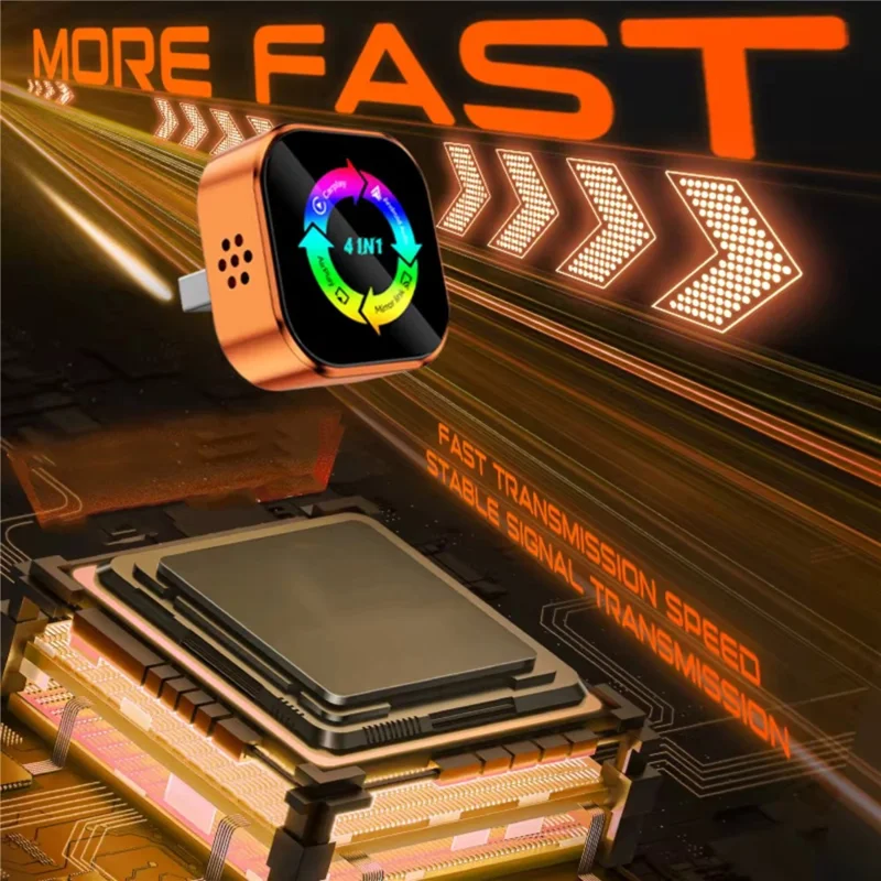 Q1A 4 in 1 CarPlay Android Auto AirPlay Mirror Link Adapter Bluetooth-compatible / WiFi Wireless AI Box USB Dongle - Black+White Symbol