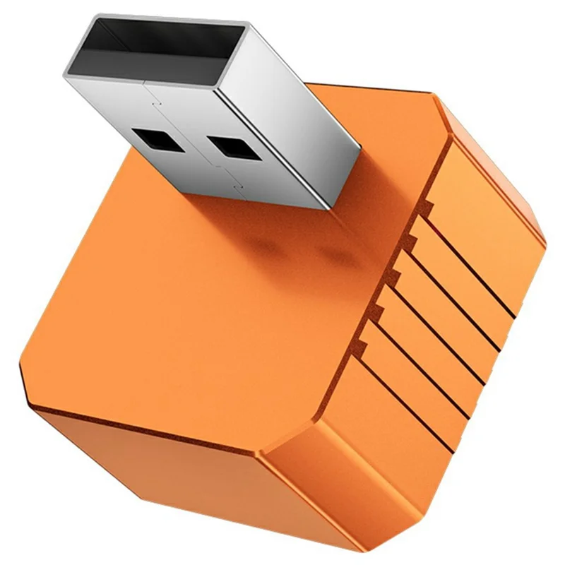 Q1BVS Wired to Wireless CarPlay Adapter 4 in 1 CarPlay Android Auto AirPlay Mirror Link Smart Box - Orange / Gold Diamond