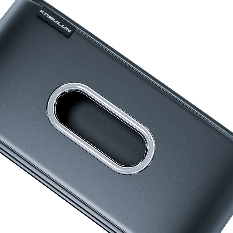 KABULUN Portatessera Auto in Pelle Multifunzione con Supporto a Clip Elastica per Cruscotto