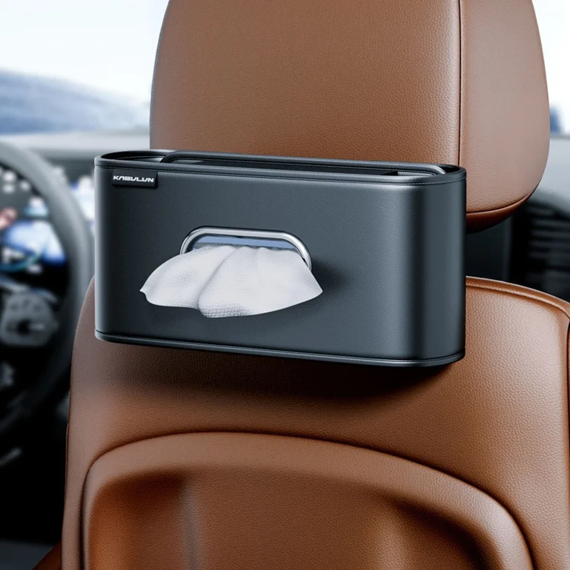 KABULUN Portatessera Auto in Pelle Multifunzione con Supporto a Clip Elastica per Cruscotto