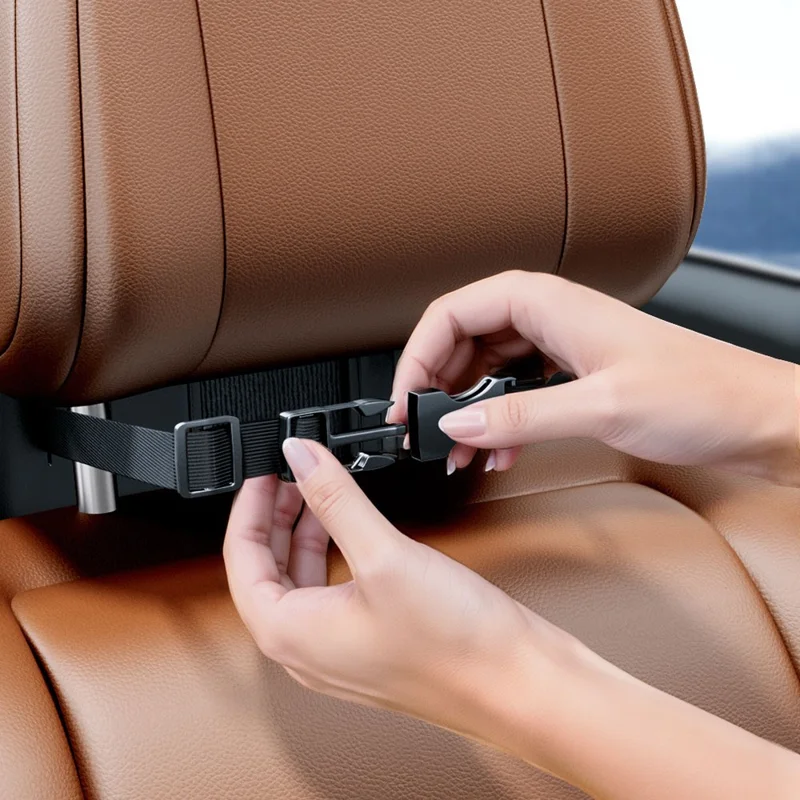 KABULUN Portatessera Auto in Pelle Multifunzione con Supporto a Clip Elastica per Cruscotto