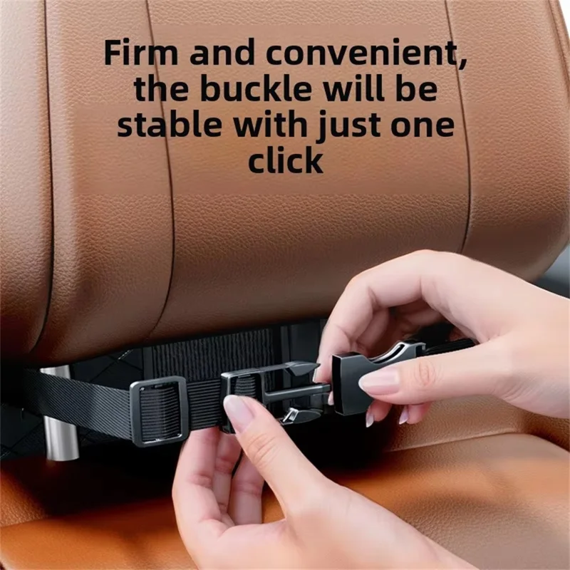 Car Tissue Box Holder Leather Vehicle Seat Back Organizer with Metal Opening Design for Cars