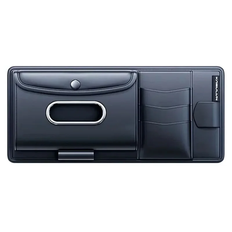 Organisateur pour pare-soleil de voiture, porte-boîte de mouchoirs, compartiment de rangement pour lunettes, pochette de rangement multifonction pour cartes, pour voitures et camions