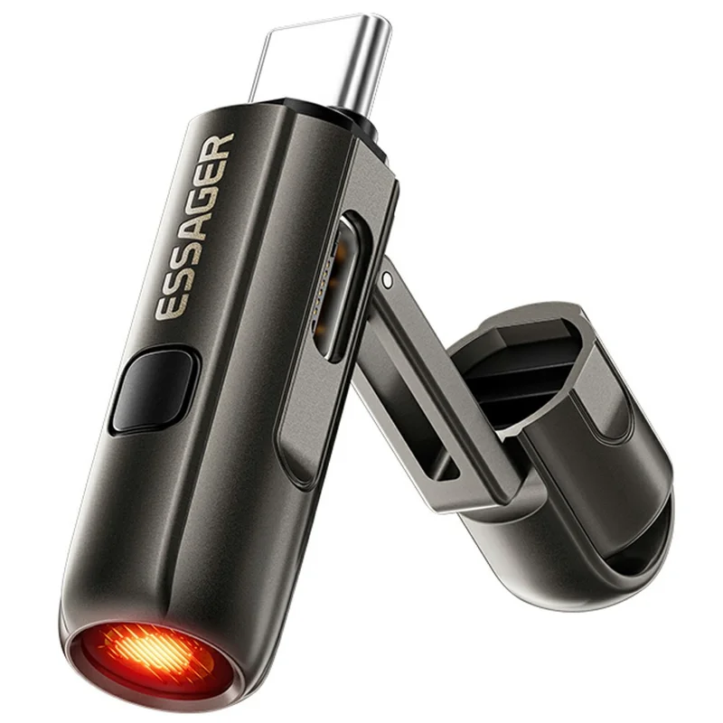 ESSAGER 2-in-1 Type-C Adapter Cigarette Lighter Adapter Portable Heating Device with Auto Shutoff - Black