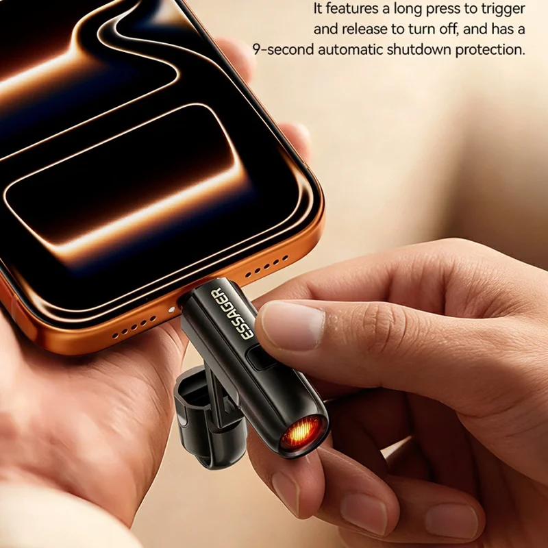 ESSAGER 2-in-1 Type-C Adapter Cigarette Lighter Adapter Portable Heating Device with Auto Shutoff - Black