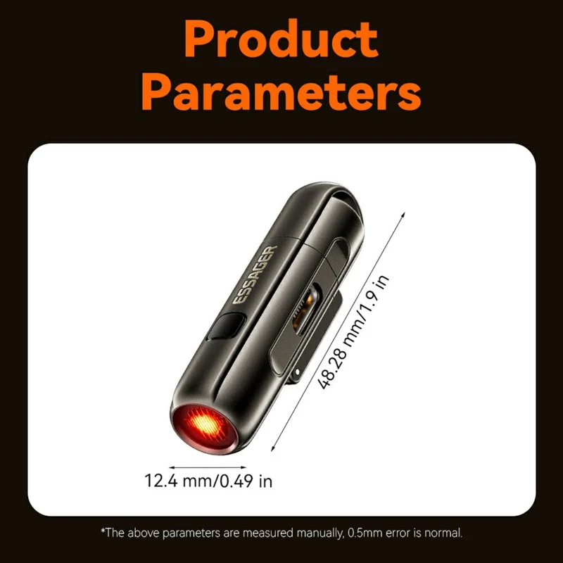 ESSAGER 2-in-1 Type-C Adapter Cigarette Lighter Adapter Portable Heating Device with Auto Shutoff - Black