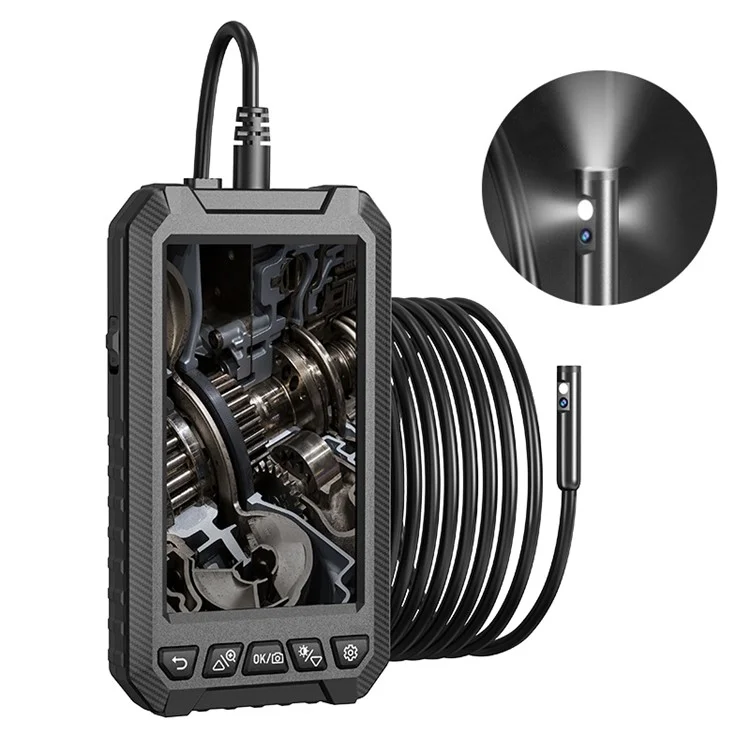 ANESOK ALS5003 5-inch IPS LCD Handheld Digital Endoscope Camera with Dual 8mm Lens IP67 Waterproof Borescope Scope Camera with 1m Hard Cable