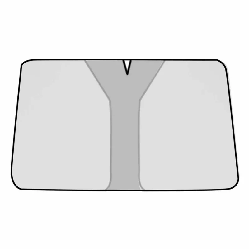 Parasol pare-brise pliable taille L argenté, protection UV, isolation thermique, pour véhicule universel