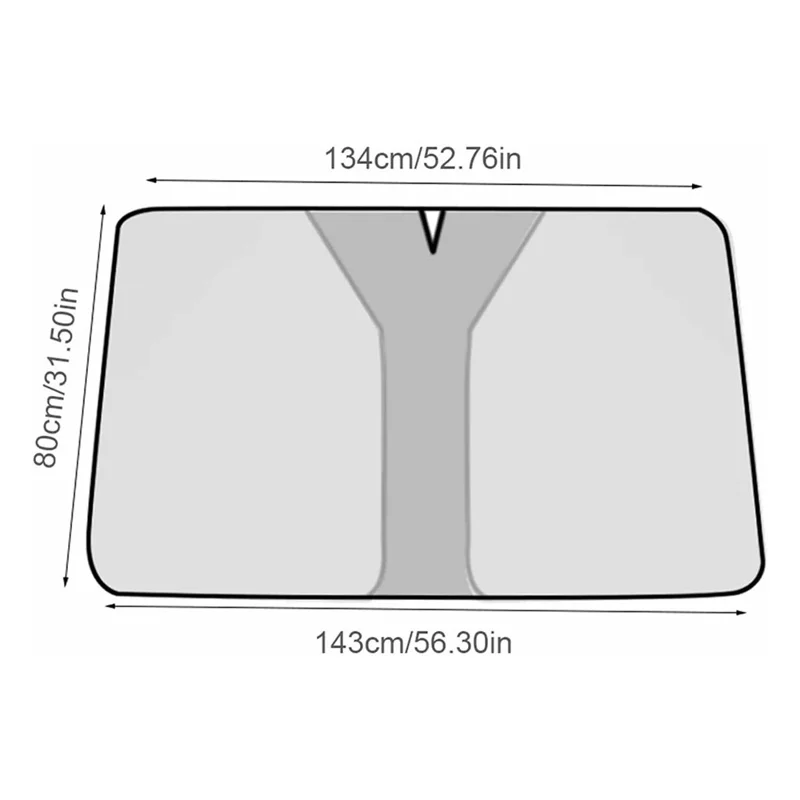 Parasol pare-brise pliable taille L argenté, protection UV, isolation thermique, pour véhicule universel