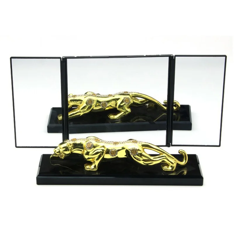 Car Sun Visor Mirror High Definition Clarity Tri-fold Makeup Mirror for Truck SUV Van RV