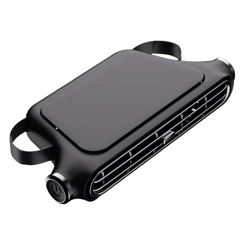 KLX05 Dual Turbine Portable Car Seat Cooling Fan 3-Speed Adjustable Rear Backrest Fan - Black