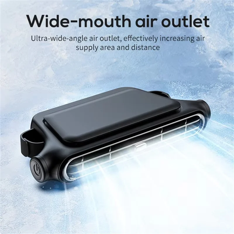 KLX05 Dual Turbine Portable Car Seat Cooling Fan 3-Speed Adjustable Rear Backrest Fan - Black