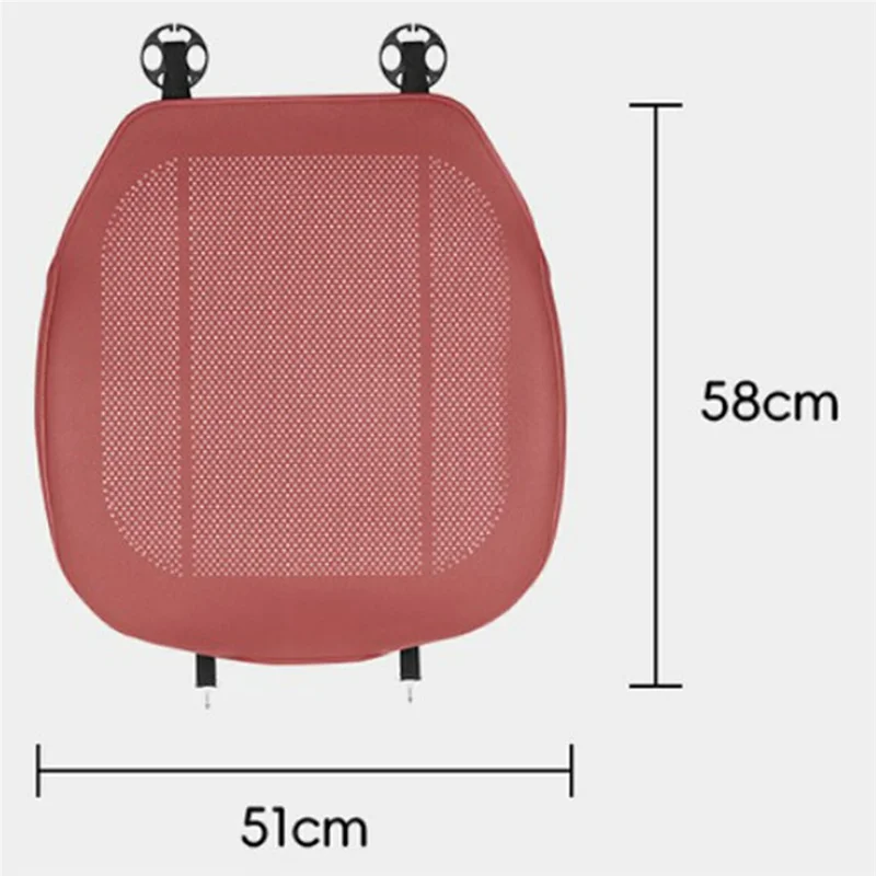Ventilated Car Seat Cushion Summer Breathable Car Seat Pad PU Leather Car Seat Cover - Orange