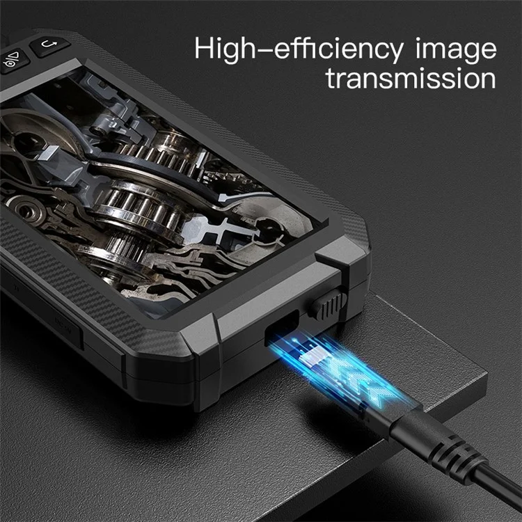 ANESOK ALS5003 5-inch IPS LCD Handheld Digital Endoscope with Dual 8mm Lens / 5m Hard Cable IP67 Waterproof Borescope Scope Camera