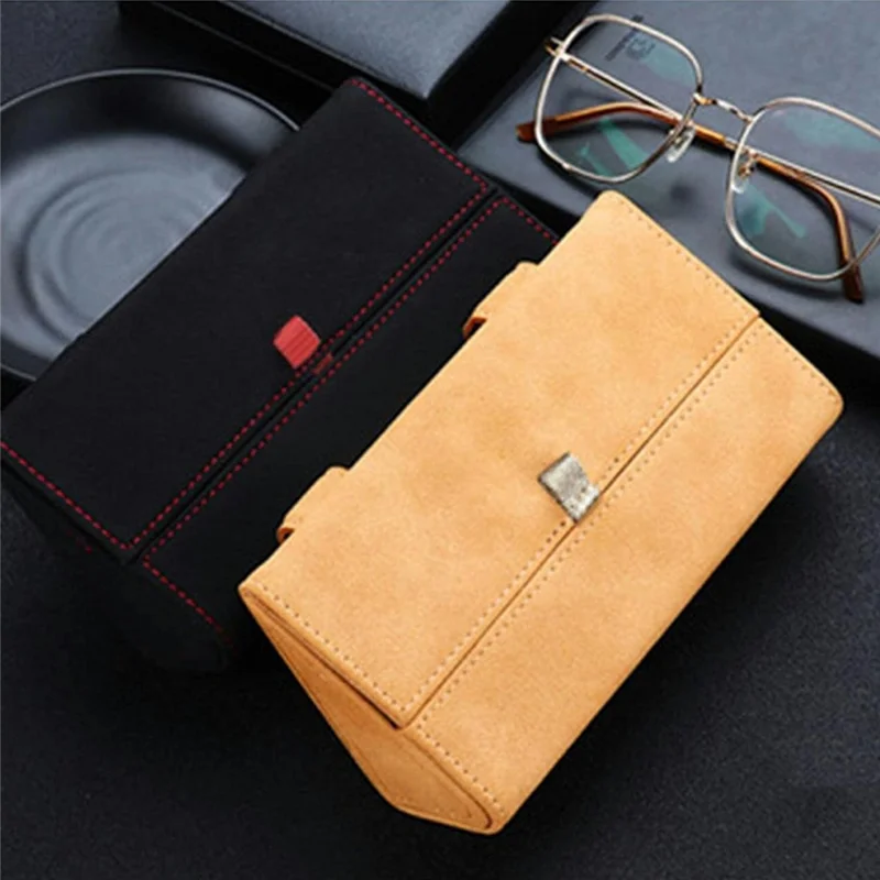 Große Auto-Sonnenblenden-Organizer-Box aus Wildleder, Clip-on, magnetische Brille- und Kartenhülle – Beige