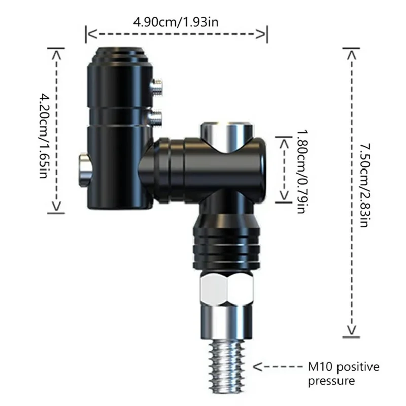 Motorrad-Lenker-Spiegelverlängerung aus Aluminiumlegierung M10 verstellbarer Rückspiegelhalter für Fahrräder, E-Roller – Schwarz