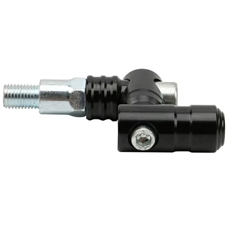 Motorrad-Lenker-Spiegelverlängerung aus Aluminiumlegierung M10 verstellbarer Rückspiegelhalter für Fahrräder, E-Roller – Schwarz