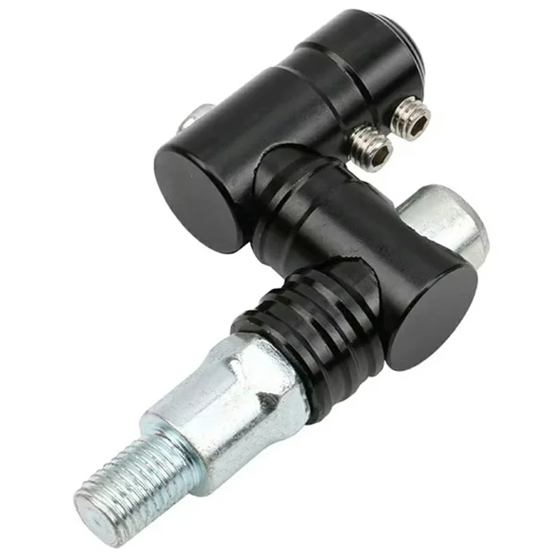 Motorrad-Lenker-Spiegelverlängerung aus Aluminiumlegierung M10 verstellbarer Rückspiegelhalter für Fahrräder, E-Roller – Schwarz