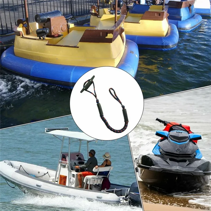 Cuerda de amarre elástica de 1,2-1,7 m con flotador de espuma para barco y yate
