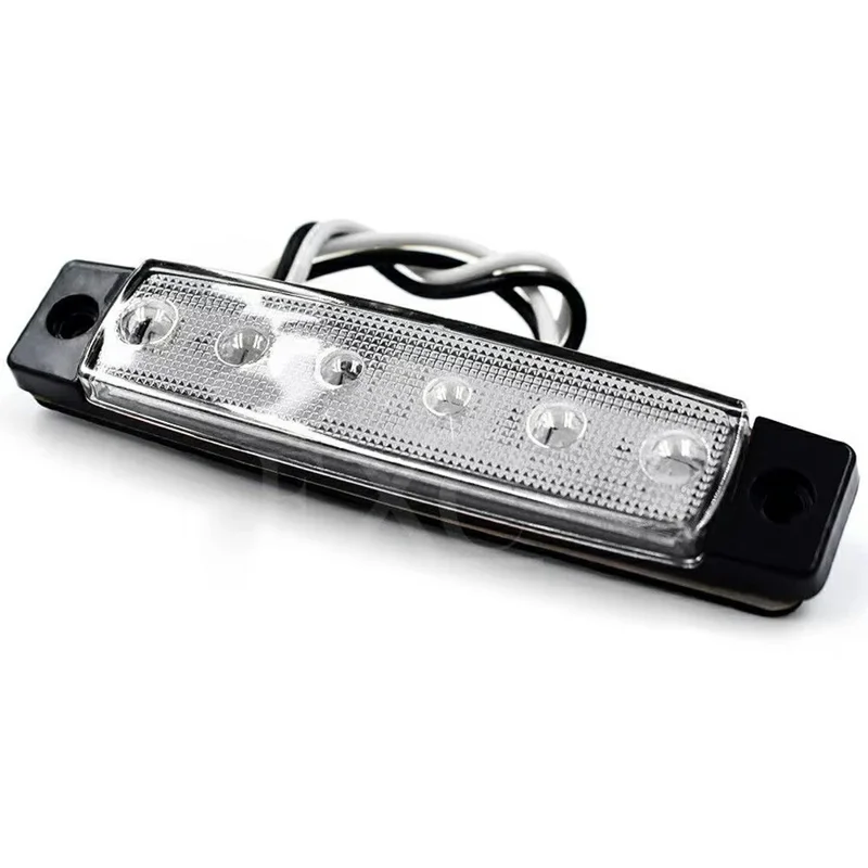 6-LED Side Marker Light Waterproof 12V / 24V Trailer Side Light for Truck / RV / Camper / Caravan - Green