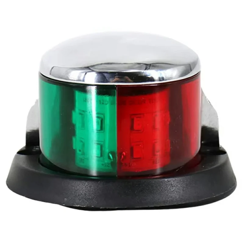 12-LED Marine Navigation Light Boat Signal Light IP67 Waterproof Red Green Bow Light for Yacht Sailing