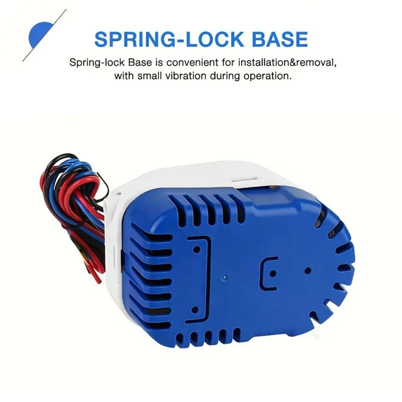 Bomba de sentina 12 V 1100 GPH, bomba de agua sumergible con interruptor flotador automático para barcos, embarcaciones marinas y autocaravanas