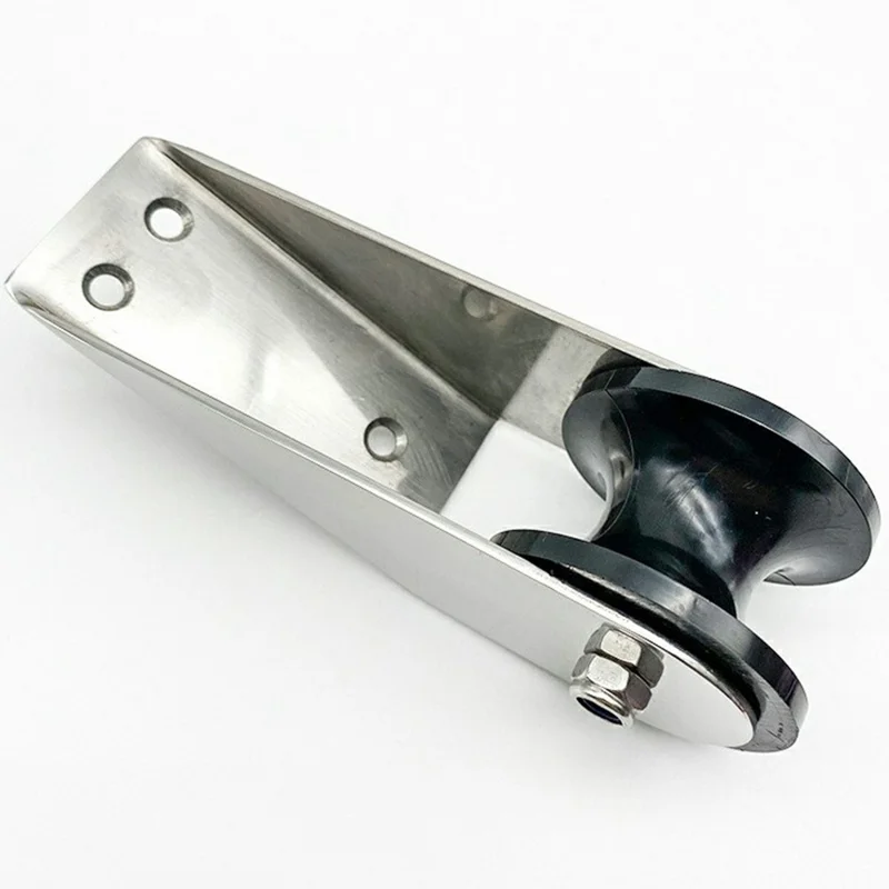 Soporte Fijo de Rodillo para Ancla de Barco de Acero Inoxidable Accesorios de Herrajes Marinos para Yates - Plateado