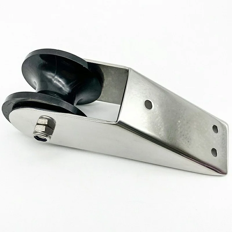 Soporte Fijo de Rodillo para Ancla de Barco de Acero Inoxidable Accesorios de Herrajes Marinos para Yates - Plateado