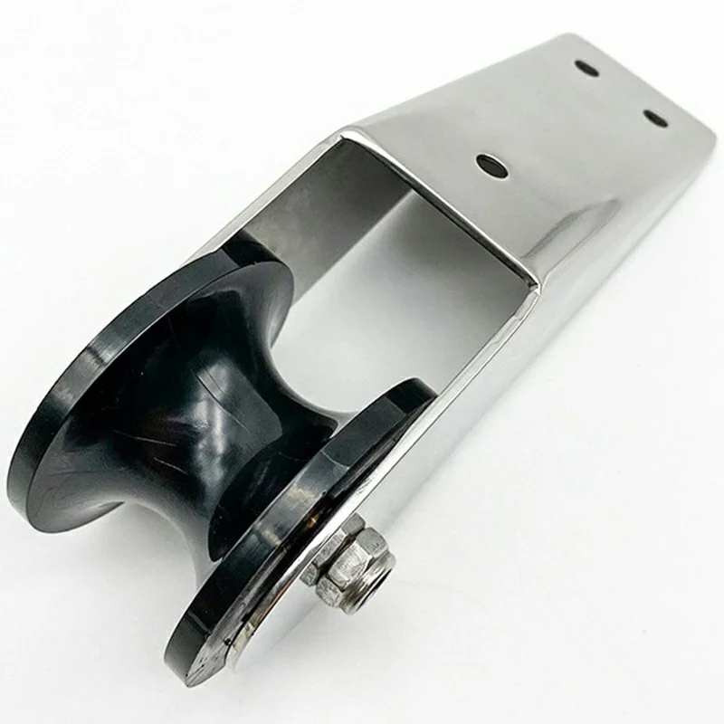 Soporte Fijo de Rodillo para Ancla de Barco de Acero Inoxidable Accesorios de Herrajes Marinos para Yates - Plateado