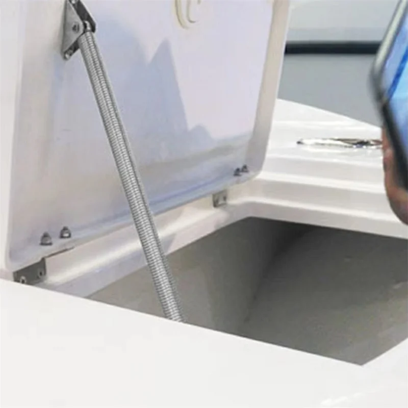 2912S Soutien à Ressort de Trappe en Acier Inoxydable Bateau Yacht Accessoires Ouvre-Porte Fenêtre - Argent