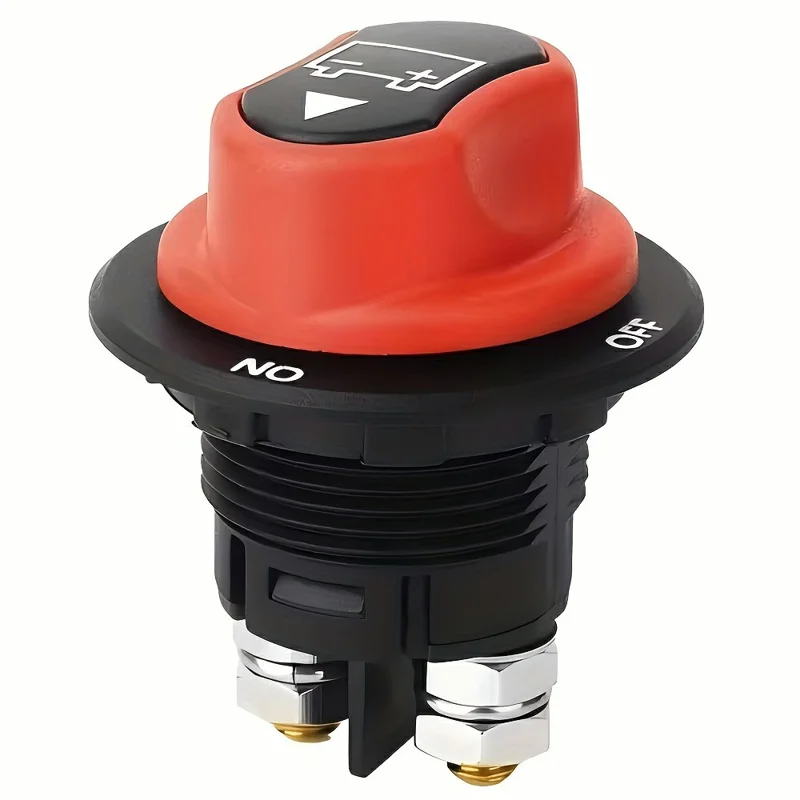 50A Battery Disconnect Switch Marine Yacht Car Black Rotary Power Cut Off Switch for Boat RV Truck Motorcycle