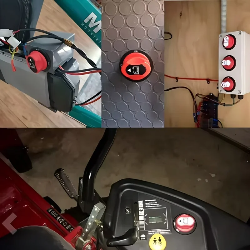 50A Battery Disconnect Switch Marine Yacht Car Black Rotary Power Cut Off Switch for Boat RV Truck Motorcycle