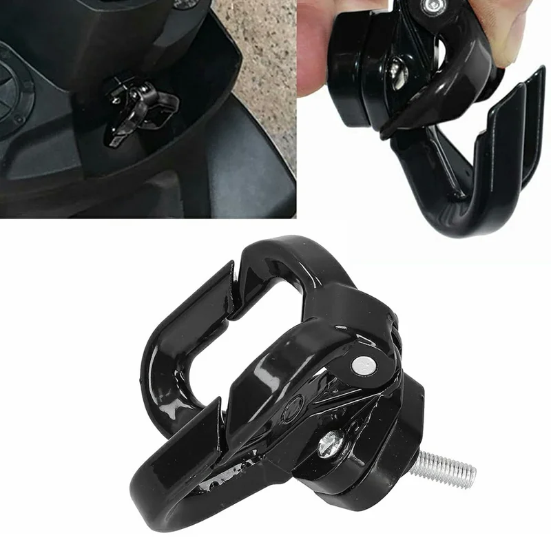 Einzelhaken Anti-Drop Elektroroller Haken Kunststoff Motorradhalterung für Flasche Tasche Regenschirm - Schwarz