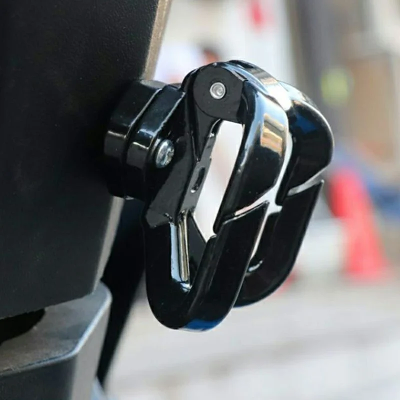 Einzelhaken Anti-Drop Elektroroller Haken Kunststoff Motorradhalterung für Flasche Tasche Regenschirm - Schwarz