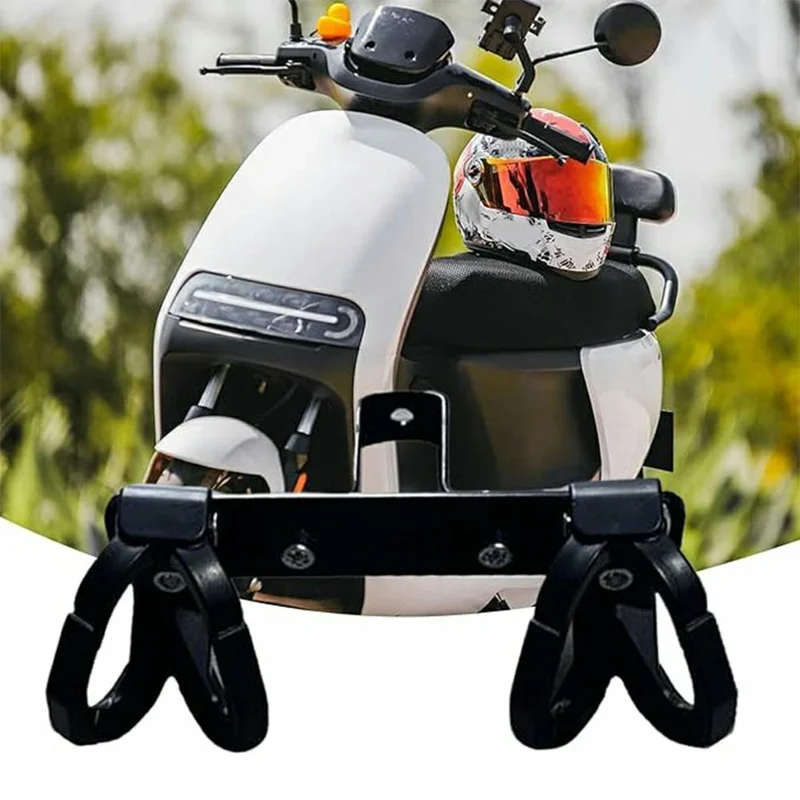 Doppelhaken Anti-Drop Elektroroller Haken Kunststoff Motorradhalterung für Flasche Tasche Regenschirm - Schwarz