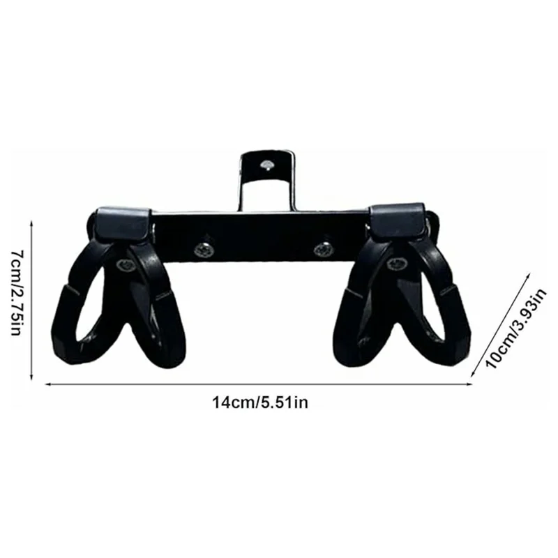 Doppelhaken Anti-Drop Elektroroller Haken Kunststoff Motorradhalterung für Flasche Tasche Regenschirm - Schwarz