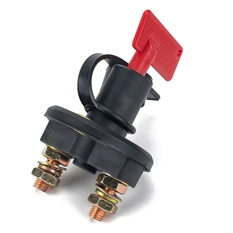 A2941 200A Car Boat Battery Kill Switch Isolator Power Disconnect Switch Heat Shrink Tube Wiring Terminal Kit with 2 Keys
