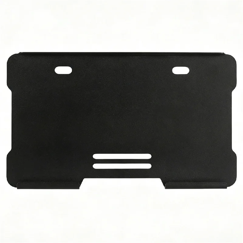 Aluminum Alloy Motorcycle License Plate Frame with 3mm Transparent Acrylic Cover - Black