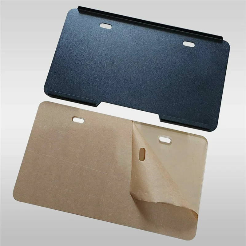 Aluminum Alloy Motorcycle License Plate Frame with 3mm Transparent Acrylic Cover - Black