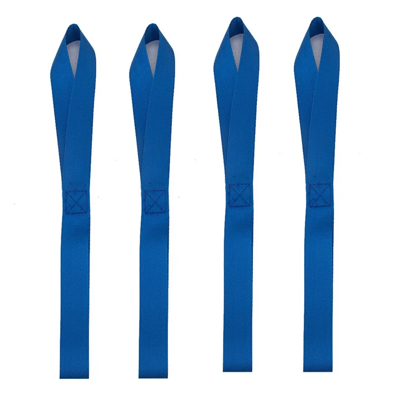 A3496 4Pcs 32cm ATV UTV Motorcycle Hook Belts 8-Shape Scooter Wheelchair Fixing Tie Straps - Blue