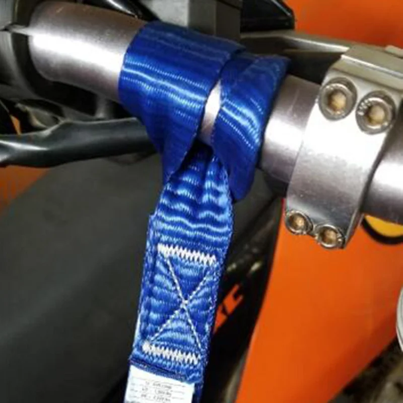 A3496 4Pcs 32cm ATV UTV Motorcycle Hook Belts 8-Shape Scooter Wheelchair Fixing Tie Straps - Blue