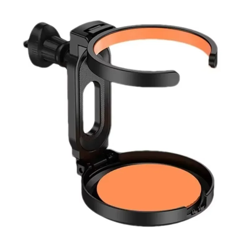 Air Vent Mount Car Cup Holder Foldable Auto Drink Holder for Coffee Cup Water Bottle - Orange