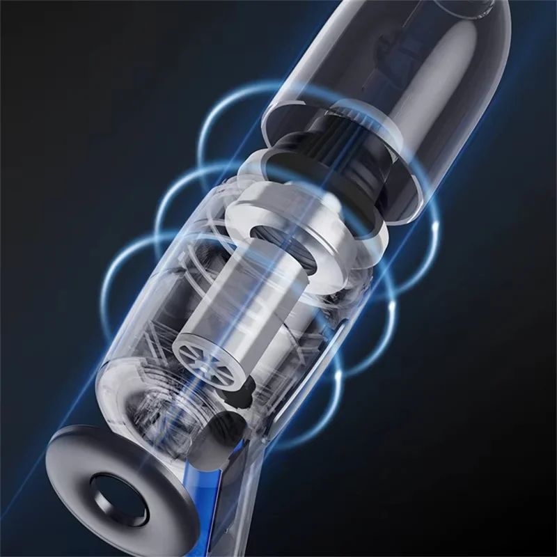 USB Rechargeable Cordless Car Vacuum Cleaner 6000Pa Suction Portable Handheld Dust Blower - Wood Grain