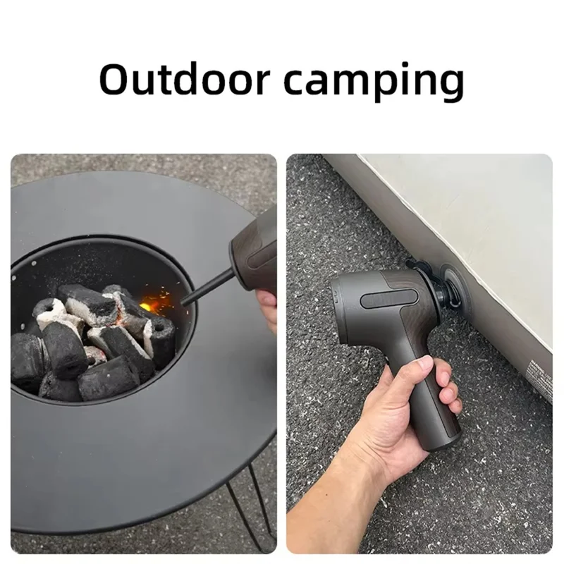 USB Rechargeable Cordless Car Vacuum Cleaner 6000Pa Suction Portable Handheld Dust Blower - Wood Grain