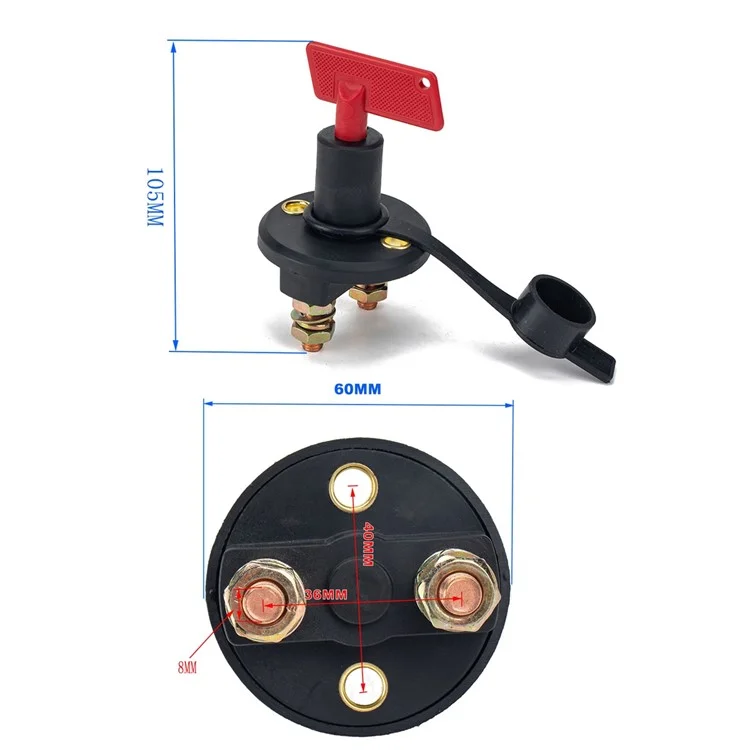 A2953 200A Car Boat RV ATV Battery Kill Switch Isolator Vehicle Battery Disconnect Power Cut Off Switch
